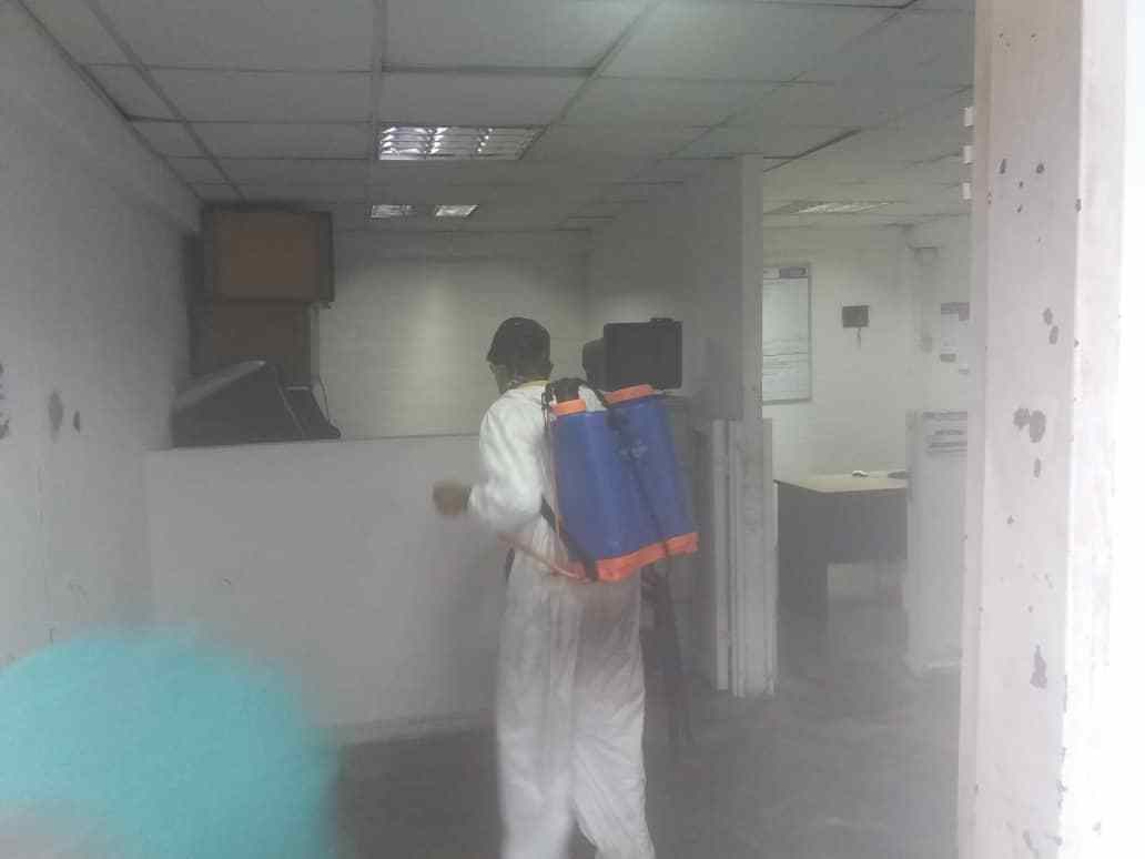 Realizan jornada de desinfección en calabozos y comando de Polisalias Realizan jornada de desinfección en calabozos y comando de Polisalias